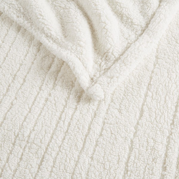 True North by Sleep Philosophy Sherpa Heated Blanket in Ivory, Full TN54-0492