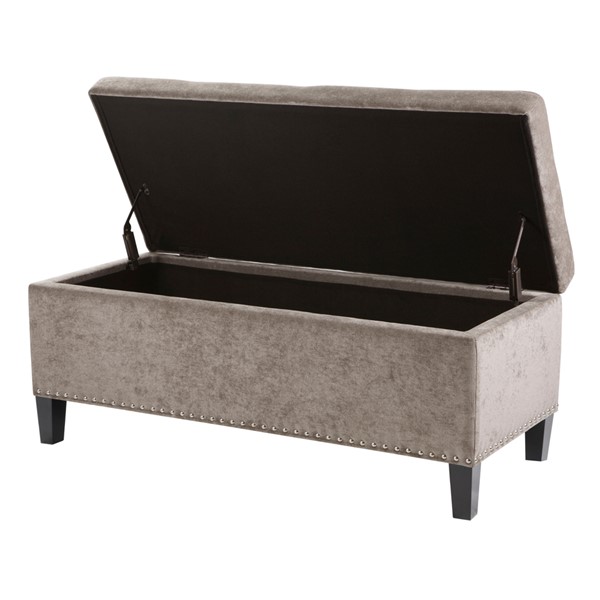 Madison Park Shandra II Tufted Top Soft Close Storage Bench in Taupe FPF18-0197