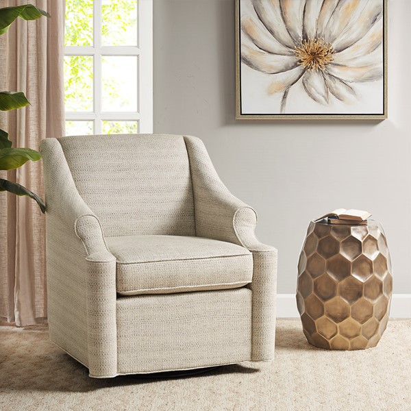 Madison Park Justin Swivel Glider Chair in Tan MP103-0937