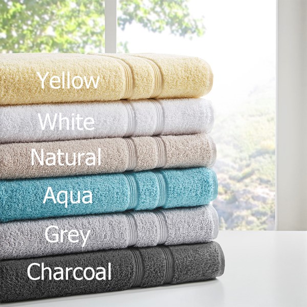 510 Design Aegean 100% Turkish Cotton 6 Piece Towel Set in Charcoal, 6-Piece 5DS73-0233