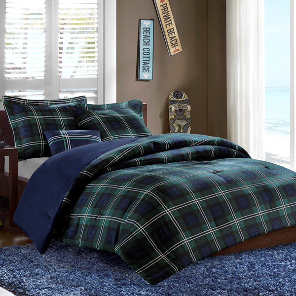 Mi Zone Brody Comforter Set in Blue, Full/Queen MZ10-099