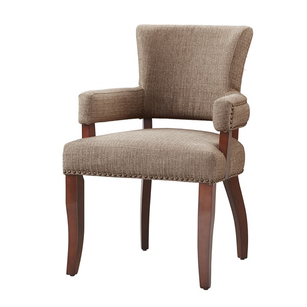 Madison Park Dawson Arm Dining Chair in Brown FPF20-0387