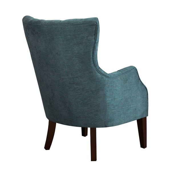 Madison Park Hannah Button Tufted Wing Chair in Teal FPF18-0403