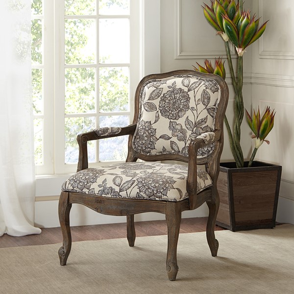 Madison Park Monroe Camel Back Exposed Wood Chair FPF18-0501