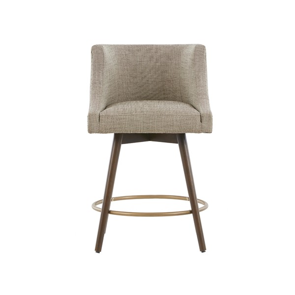 Madison Park Mateo Swivel Counter Stool in Beige Multi MP104-0944