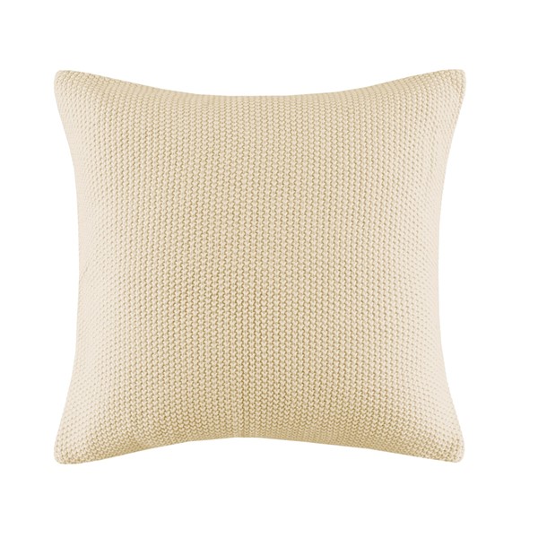 INK+IVY Bree Knit Square Pillow Cover in Ivory, 20x20" II30-737