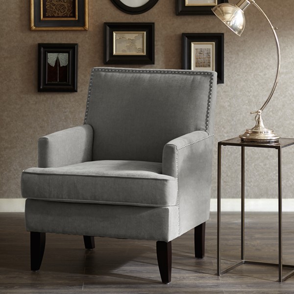 Madison Park Colton Track Arm Club Chair in Grey FPF18-0160