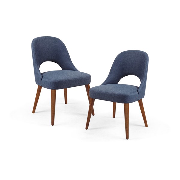 INK+IVY Nola Dining Side Chair (Set of 2) in Navy II108-0479