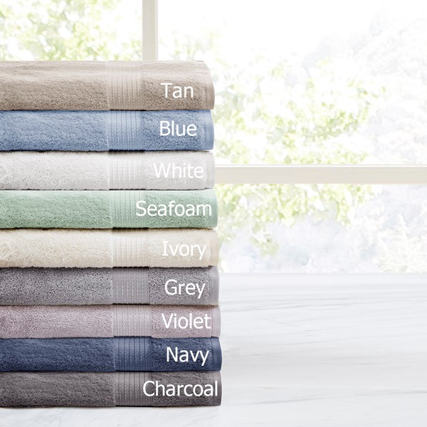 Madison Park Organic 6 Piece Organic Cotton Towel Set in Seafoam, 6-Piece MP73-5141