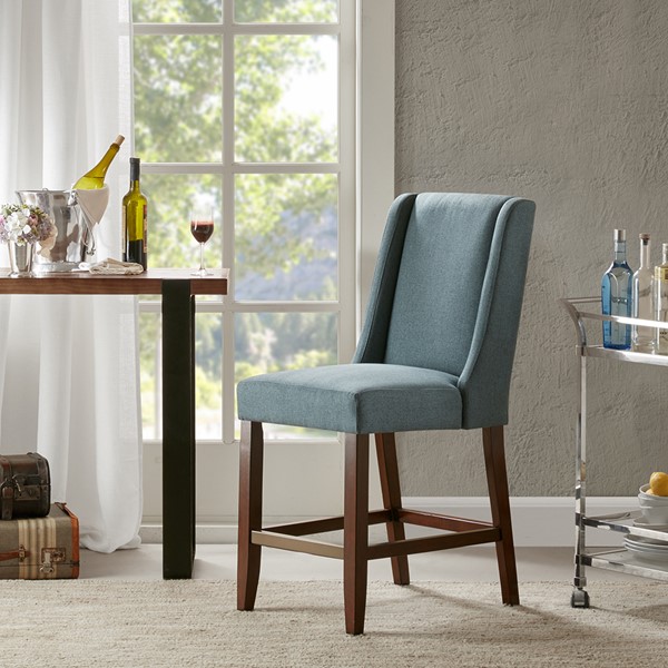 Madison Park Brody Wing Counter Stool in Blue MP104-0041