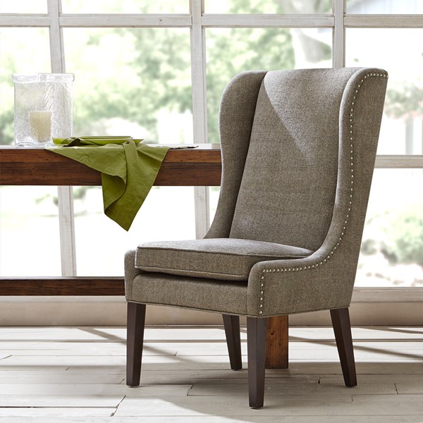 Madison Park Garbo Captains Dining Chair in Grey FPF20-0279