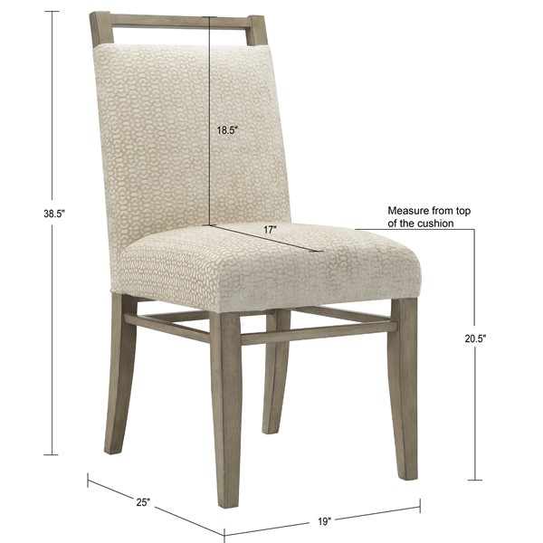 Madison Park Elmwood Dining Chair Set of 2 in Cream MP108-0911