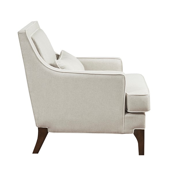 Madison Park Signature Collin Arm Chair in Cream/Dark Brown MPS100-0303