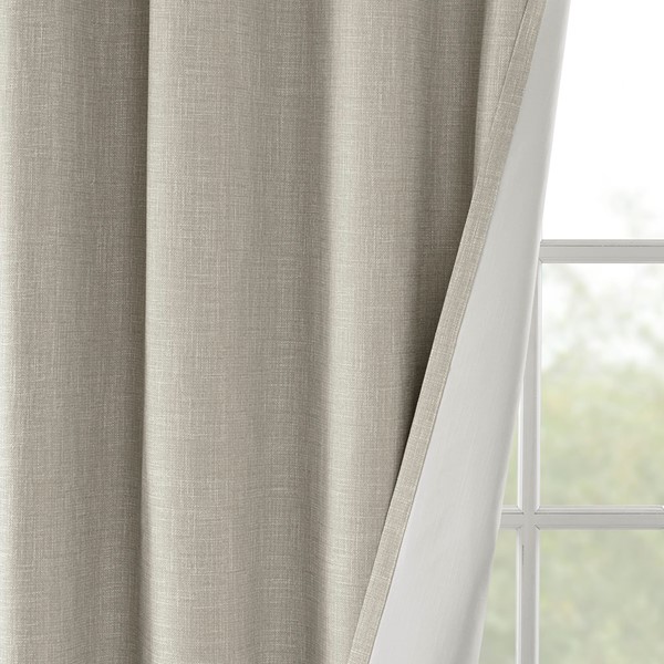 SunSmart Maya Printed Heathered Blackout Window Patio Panel in Taupe, 100x84" Blackout SS40-0109