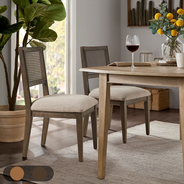 INK+IVY Kelly Armless Dining Chair Set of 2 in Brown II108-0508