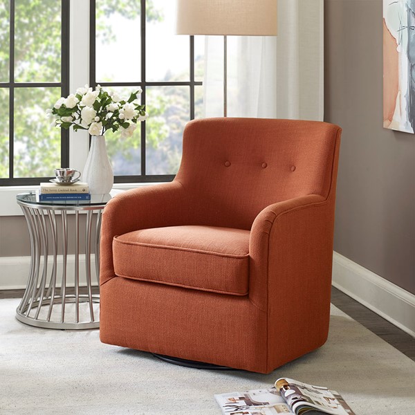 Madison Park Adele Swivel Chair in Spice MP103-0237