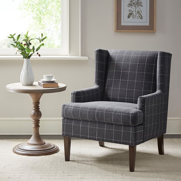 Martha Stewart Decker Accent Armchair in Charcoal MT100-0106