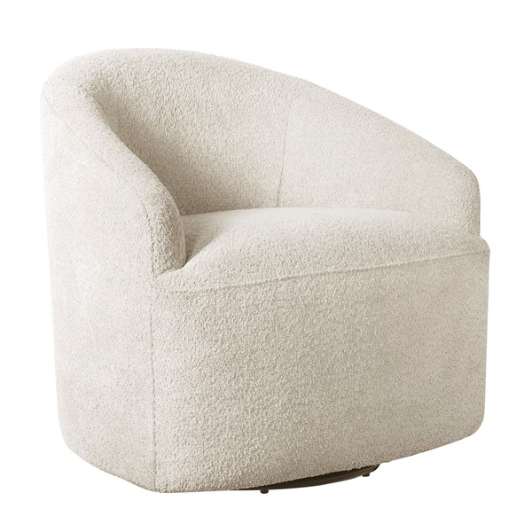 INK+IVY Bonn Upholstered 360 Degree Swivel Chair in Cream II103-0563