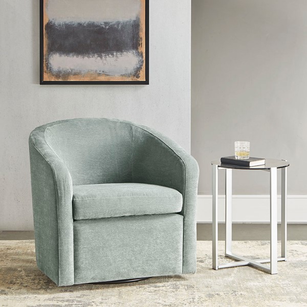 Martha Stewart Amber Swivel Chair in Light Blue MT103-0049