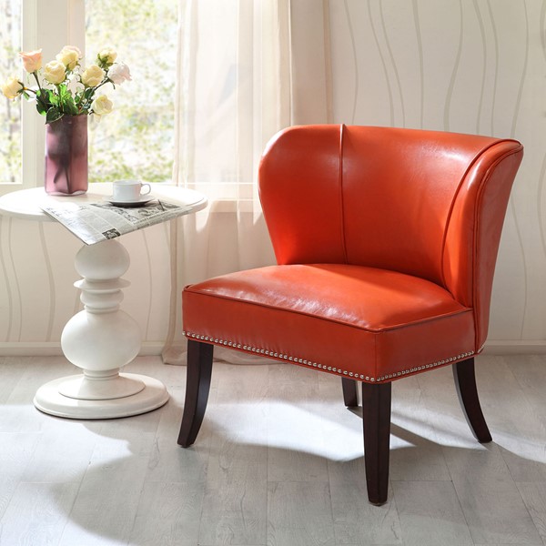 Madison Park Hilton Armless Accent Chair in Orange FPF18-0040