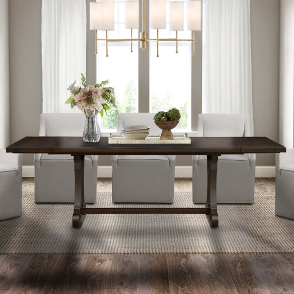 Madison Park Weston Rectangle Extension Dining Table in Brown MP121-1221