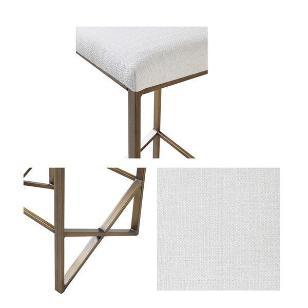 INK+IVY Marino Backless Upholstered Counter Stool 26"H in Ivory II104-0490