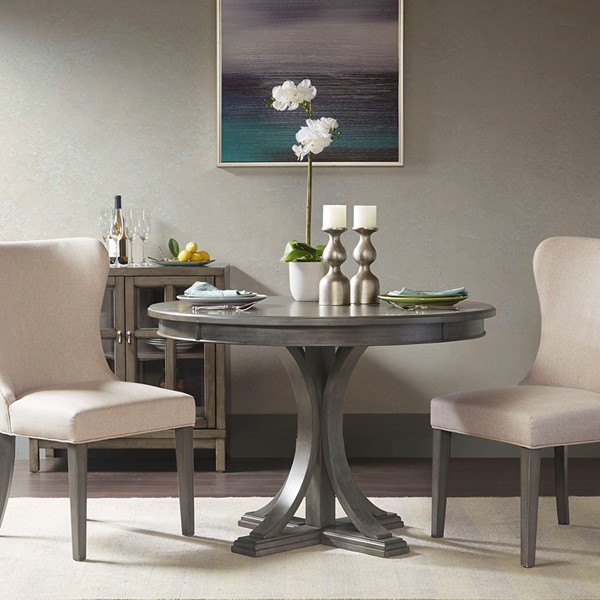 Madison Park Signature Helena Round Dining Table in Grey MPS121-0113