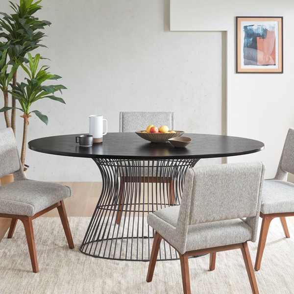 INK+IVY Mercer Oval Dining Table in Black II121-0417