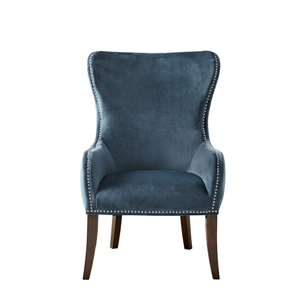 Madison Park Hancock Button Tufted Back Accent Chair in Blue FPF18-0468