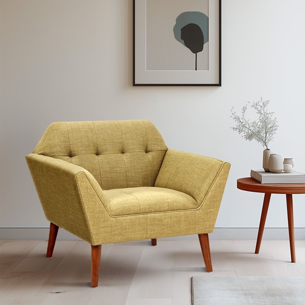 INK+IVY Newport Wide Mid-Century Modern Lounge Chair in Pale Green IIF18-0015