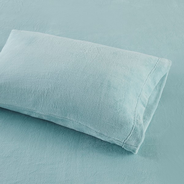 True North by Sleep Philosophy Soloft Plush Micro Plush Sheet Set in Aqua, Twin BL20-0601