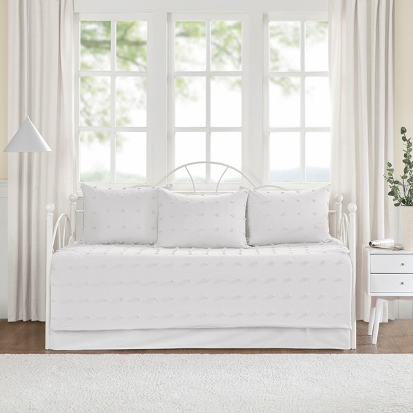 Urban Habitat Brooklyn Cotton Jacquard Daybed Set in Ivory, Daybed UH13-2207