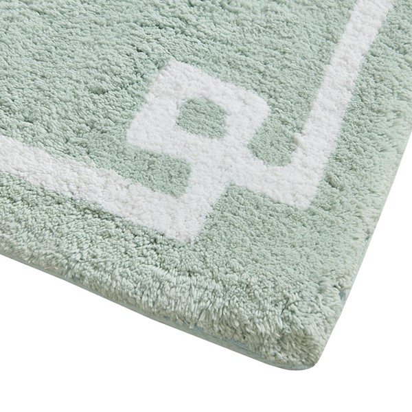 Madison Park Evan Cotton Tufted Bath Rug in Seafoam, 24x40" MP72-3612