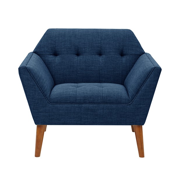 INK+IVY Newport Wide Mid-Century Modern Lounge Chair in Blue II100-0063