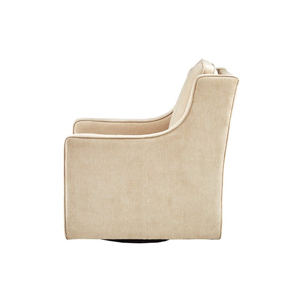 Madison Park Harris Chenille Swivel Chair in Cream MP103-0287