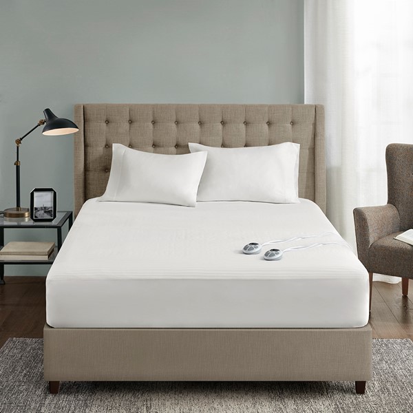 Serta Waterproof Heated Mattress Pad in White, Cal King ST55-0119