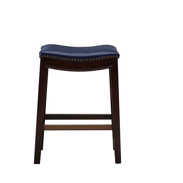 Madison Park Belfast Saddle Counter Stool in Navy FUR101-0039