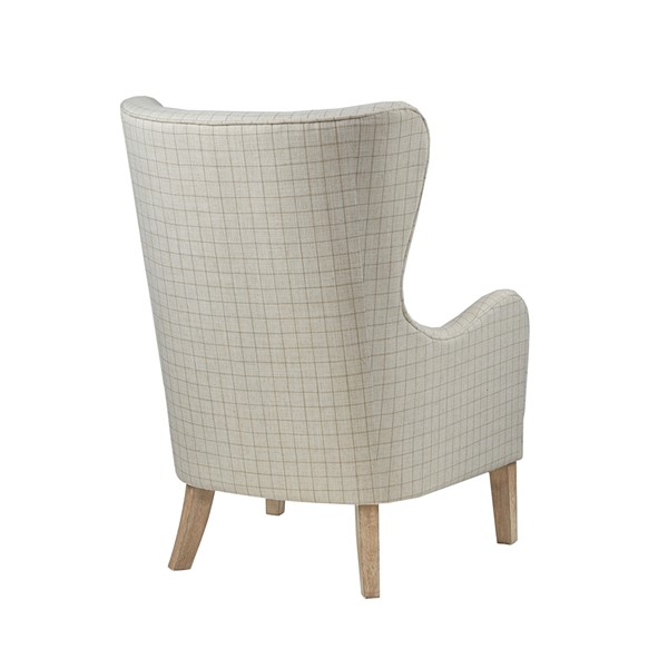 Madison Park Arianna Swoop Wing Chair in Linen MP100-0983