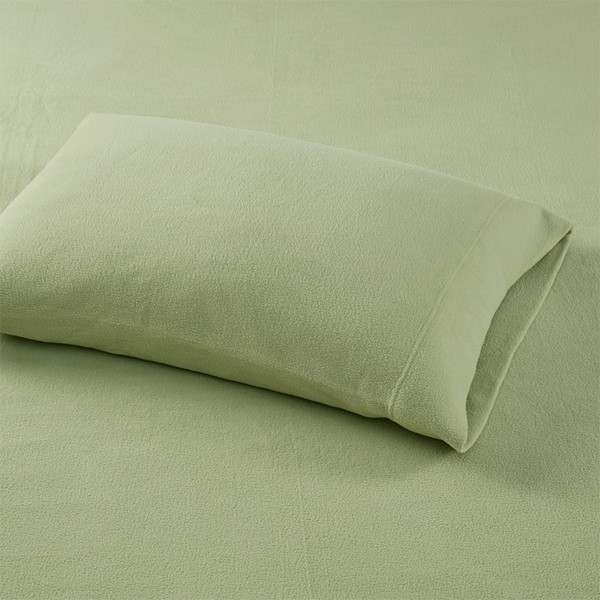 True North by Sleep Philosophy Micro Fleece Sheet Set in Green, Queen PC20-007