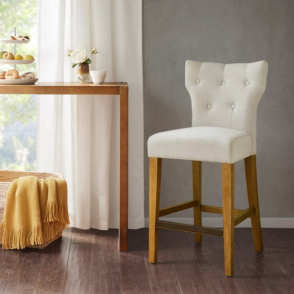 Madison Park Avila Tufted Back Counter Stool in Cream FPF20-0531