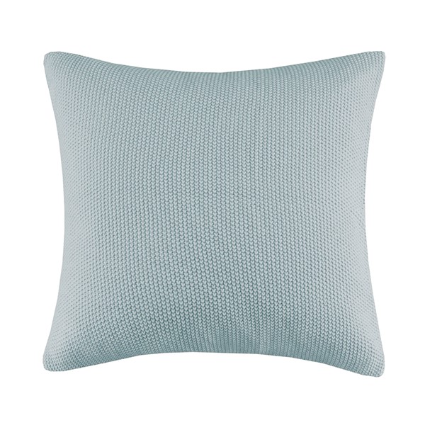 INK+IVY Bree Knit Euro Pillow Cover in Light Blue, 26x26" II21-1305