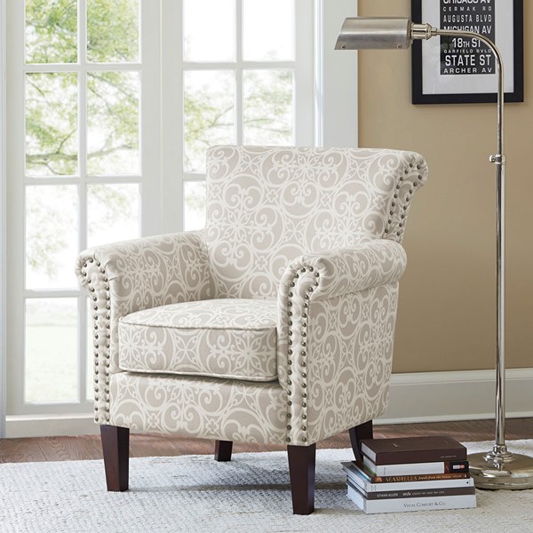 Madison Park Brooke Tight Back Club Chair in Natural MP100-0991