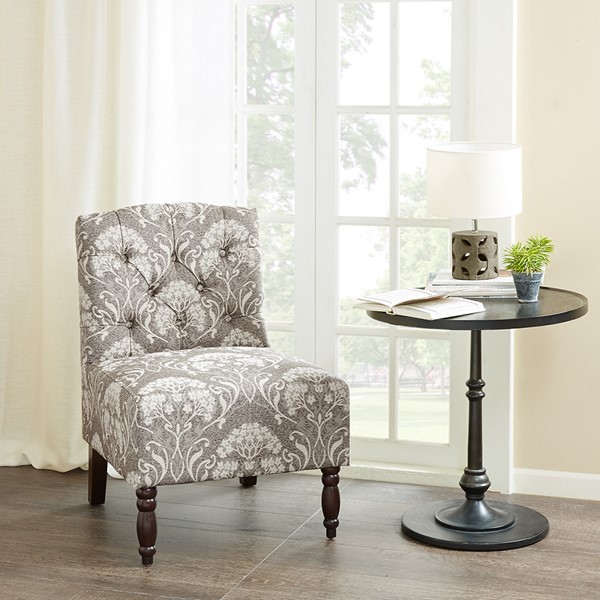 Madison Park Lola Tufted Armless Chair in Taupe FPF18-0495