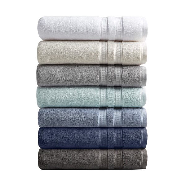 Beautyrest Plume 100% Cotton Feather Touch Antimicrobial Towel 6 Piece Set in Blue, 6-Piece BR73-2438