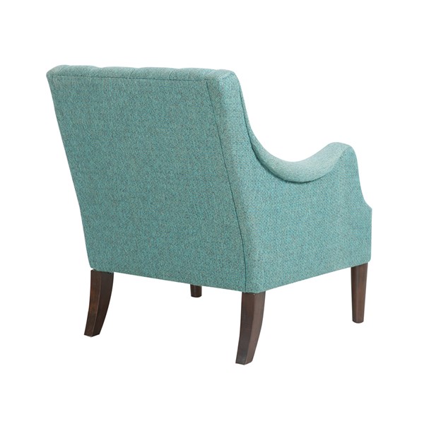 Madison Park Qwen Button Tufted Accent Chair in Teal FPF18-0512