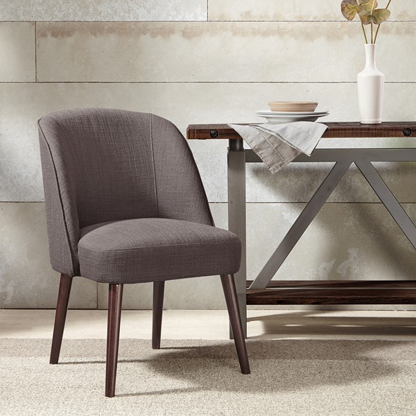 Madison Park Bexley Rounded Back Dining Chair in Charcoal FPF18-0404