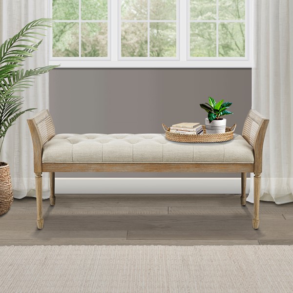 Martha Stewart Isla Accent Bench in Natural MT105-0159