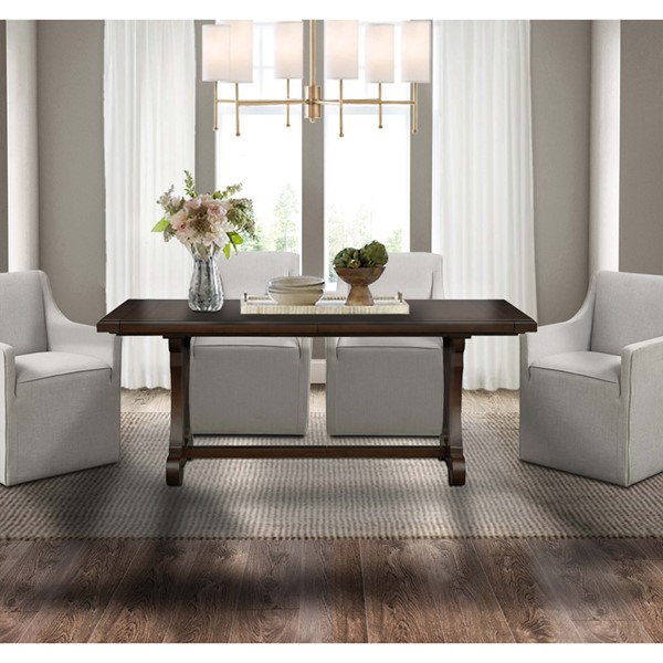 Madison Park Weston Rectangle Extension Dining Table in Brown MP121-1221