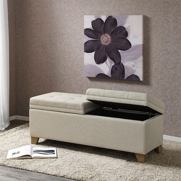 Madison Park Ashcroft Soft Close Storage Bench in Natural MP105-0998