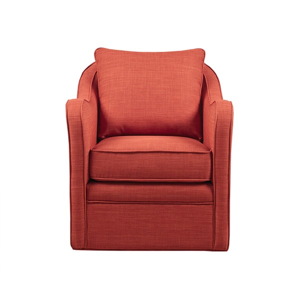 Madison Park Brianne  Wide Seat Swivel Arm Chair in Orange MP103-1144